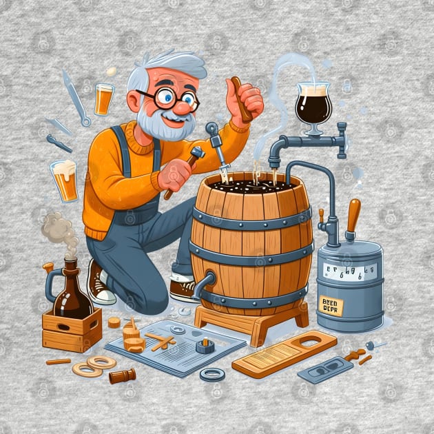 Crafting Man:  Craft beer Brewing Grandpa Keg by MugMusewear